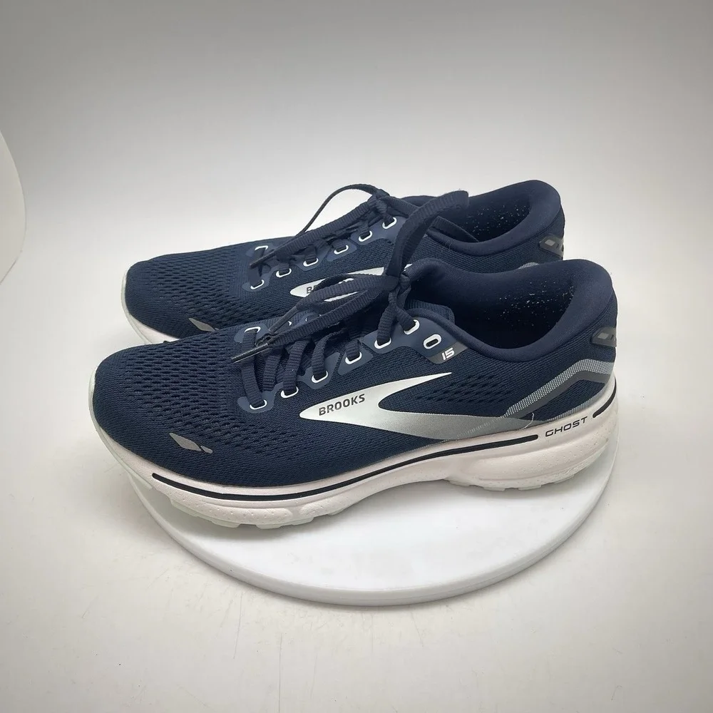 Brooks Sneakers Womens 8.5 B Ghost 15 1203801B450 Blue Athletic Running Shoes
